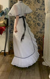 Elegant Prom Dress White Crew Neck Gala Dress Formal Dress Evening Dress HZ0319