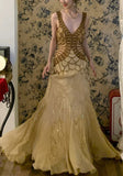 Gorgeous Prom Dress V-neck Mermaid Gala Dress Birthday Party Dress Evening Dress HZ0319
