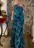 New Arrival Prom Dress Strapless Mermiad Gala Dress Birthday Party Dress Evening Dress HZ0319