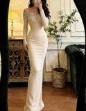 New Arrival Prom Dress Off Shoulder Pleated Gala Dress Formal Dress Evening Dress HZ0319
