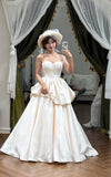 Pretty Wedding Dress Satin Sweetheart Pleated Wedding Dress HZ0319