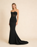 Newest Prom Dress Black Sweetheart Mermaid Cocktial Dress Birthday Party Dress Evening Dress HZ0319