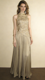 Charming Prom Dress A Line High-collar Pleated Cocktail Dress Evening Dress Wedding Guest Dress HZ0319