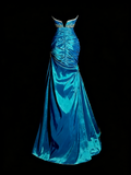 Elegant Prom Dress Blue Sweetheart Pleated Mermaid Gala Dress Evening Dresses Birthday Party Dress HZ0319