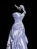 Stunning Prom Dress Lilac One Shoulder Pleated Formal Dress Evening Dresses Gala Dress HZ0319