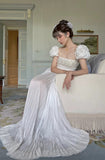 Charming Prom Dress Square Neck Pleated Imperial Dress Evening Dresses Formal Dress HZ0319