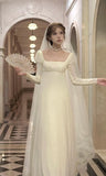 Charming Wedding Dress A Line Square Neck Wedding Dress HZ0319