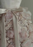Pretty Prom Dress Strapless Pleated Floral Formal Dresses Gala Gown Evening Dress HZ0319