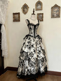 Vintage Ball Gown Sweetheart Pleated Prom Dresses Evening Gala Gown Quinceanera Dress HZ0319