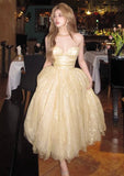Shiny Prom Dress Sweetheart Tulle Pleated Birthday Party Outfits Gala Gown Evening Dress HZ0319