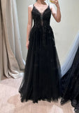 Black Prom Dress Spaghetti Straps Pleated Birthday Party Outfits Evening Gown Gala Dress HZ0319