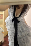 Chic Prom Dress Baby Blue V-neck Polka Dots Gala Dress Evening Gown Birthday Party Outfits HZ0319