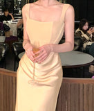 Pretty Prom Dress Square Neck Gala Gown Party Outfits Evening Dress HZ0319