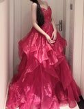 Pretty Prom Dress Sweetheart Ruffle Evening Dresses Birthday Party Outfits Gala Gown HZ0319