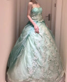 New Arrival Ball Gown Sweetheart Tulle Evening Gala Gown Prom Dresses Quinceanera Dress HZ0319