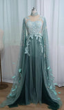 Fashion Prom Dress High Collar Pleated Tulle Evening Dresses Gala Gown Birthday Party Outfits HZ0319