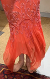 Pretty Prom Dress Chiffon Spaghetti Straps Beading Evening Dresses Gala Gown Cocktail Outfits HZ0319