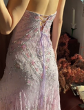 Chic Prom Dress Strapless Beading Evening Dresses Gala Gown Cocktail Outfits HZ0319