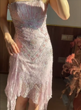 Chic Prom Dress Strapless Beading Evening Dresses Gala Gown Cocktail Outfits HZ0319