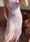 Chic Prom Dress Strapless Beading Evening Dresses Gala Gown Cocktail Outfits HZ0319