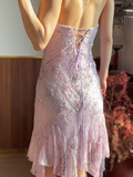 Chic Prom Dress Strapless Beading Evening Dresses Gala Gown Cocktail Outfits HZ0319