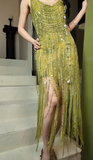 New Arrival Prom Dress Crew Neck Beading Evening Dresses Backless Gala Gown Cocktail Outfits HZ0319