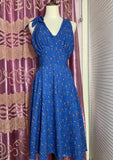 Fashion Prom Dress A Line V-neck Print Pleated Evening Dress Gala Gown Cocktail Outfits HZ0319