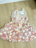 Sweet Homecoming Dress Spaghetti Straps Floral Short Prom Dress Cocktail Outfits Birthday Party Dress HZ0319