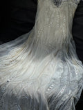 Shiny Prom Dress Spaghetti Straps Tulle Sequins Evening Dress Long Cocktail Outfits Gala Gown HZ0319