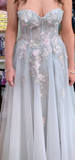 Charming Prom Dress Sweetheart Applique Long Evening Dress Party Outfits Gala Gown HZ0319