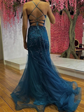 Pretty Prom Dress Spaghetti Straps Pleated Tulle Long Gala Gown Evening Dress Party Outfits HZ0319