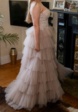Delicate Prom Dress Sweetheart Pleated Tulle Long Gala Gown Evening Dress Party Outfits HZ0319
