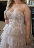 Delicate Prom Dress Sweetheart Pleated Tulle Long Gala Gown Evening Dress Party Outfits HZ0319