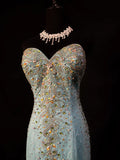 Sparkling Prom Dress Sweetheart Crystal Mermaid Formal Gown Evening Dress Gala Dress HZ0319