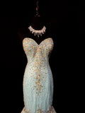 Sparkling Prom Dress Sweetheart Crystal Mermaid Formal Gown Evening Dress Gala Dress HZ0319