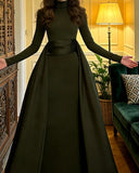 Elegant Prom Dress High Collar Gala Gown Formal Evening Dress Graduation Outfits HZ0319