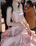 Pretty Ball Gown Light Pink Strapless Beading Pleated Evening Dress Quinceanera Dress 18th Birthday Prom Gown HZ0319