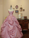 Stunning Ball Gown Pink Sweetheart Pleated Evening Dress Quinceanera Dress 18th Birthday Prom Gown HZ0319