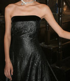 Shiny Prom Dress Strapless Gala Gown Fomal Evening Dress Graduation Dress HZ0319