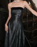 Shiny Prom Dress Strapless Gala Gown Fomal Evening Dress Graduation Dress HZ0319