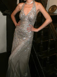 Charming Prom Dress Halter Tulle Gala Gown Fomal Evening Dress 18th Birthday Party Dress HZ0319