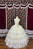 Beauty Strapless Flower Bowknot Rhinestone Lace Pleated Ball Gown Quinceanera Dress Birthday Dress Prom Dress HZ0319