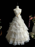 Beauty Sweetheart Neckline Beading Pleated Tiered Lace Evening Dress Sweet 16 Dress Birthday Party Dress Prom Dress HZ0319