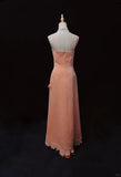 Beauty Spaghetti Straps Beading Asymmetical Ruffle Hem Prom Dress Evening Dress Party Dress HZ0319