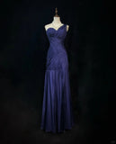 Beauty Asymmetrical Shoulder Pleated Backless Prom Dress Evening Dress Party Dress HZ0319
