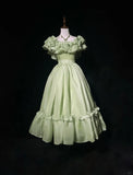Sweet Square Neckline Ruffle Pleated with Bowknot Prom Dress Evening Dress Gala Dress HZ0319