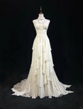 Elegant Sweetheart Neckline Tiered Pleated Prom Dress Evening Dress Gala Dress HZ0319