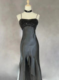 Elegant Spaghetti Straps Beading Hi-lo Ruffle Prom Dress Evening Dress Gala Dress HZ0319