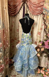Stunning Prom Dress Halter Backless Print Prom Gown Evening Dress Gala Dress Business Dinner Dress HZ0319