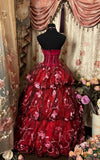 Charming Prom Dress Sweetheart Flower Ball Gown Evening Dress Birthday Party Dress HZ0319